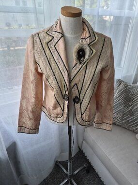 Sandy Starkman y2k size Medium jacket blazer pink victorian